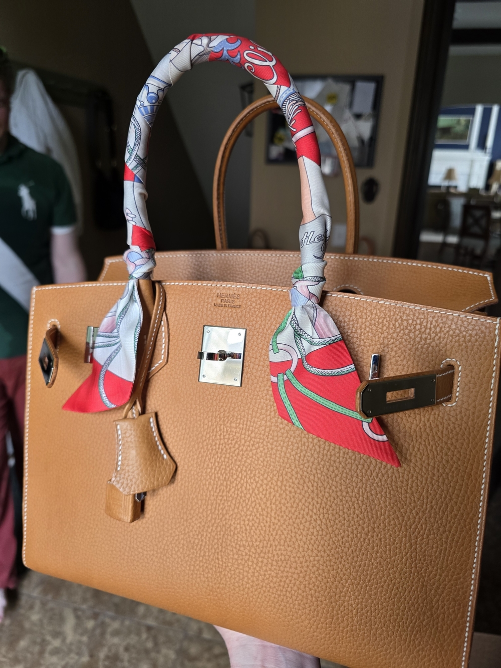 Hermes Birkin 30 In Gold Vache Authentic